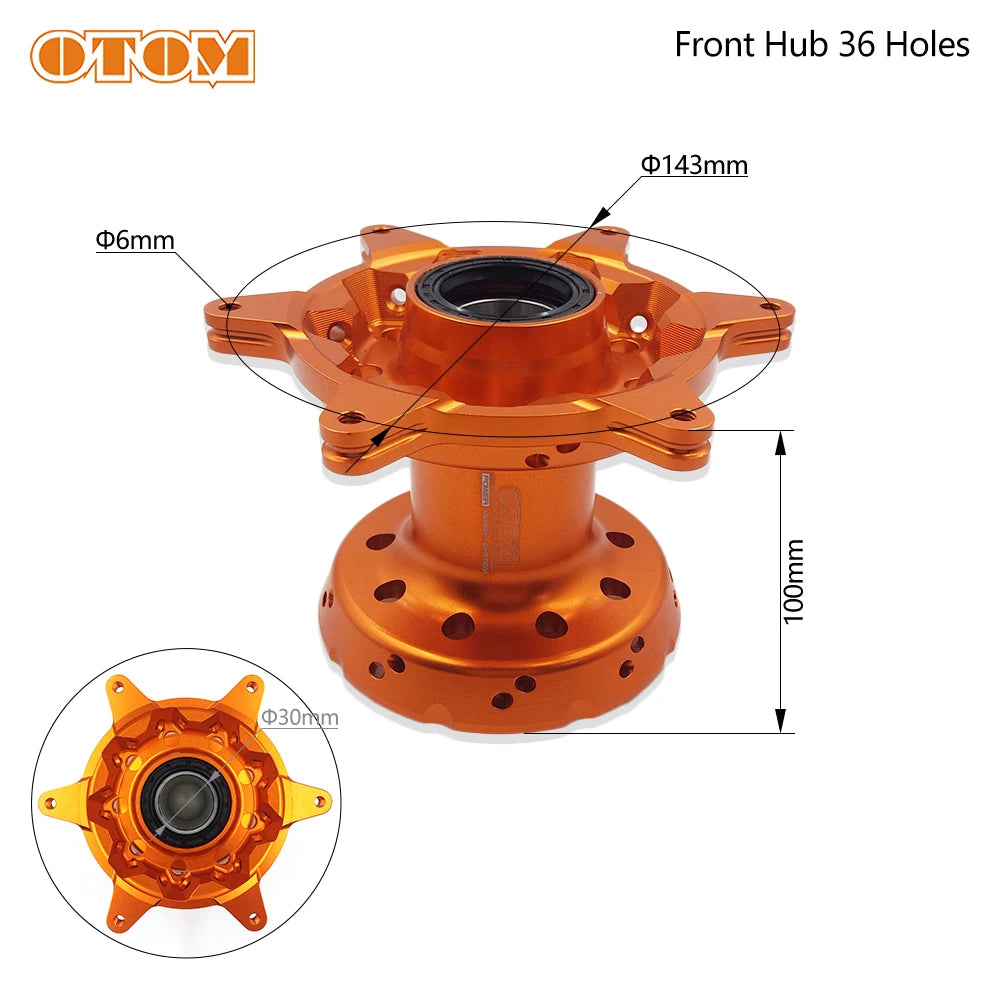 Motorcycle CNC Machined Front Rear Wheel Hub 36 Holes Rims Spokes For KTM SX XC HUSQVARNA FC TC GASGAS MC EX 125-450 2016-2023 RISE DEFENSE SYSTEMS.AI PRODUCTS