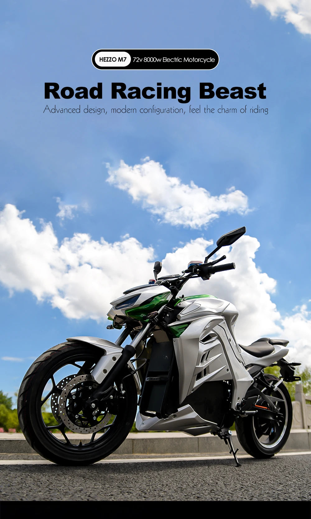 HEZZO-High Power Electric Motorcycle Lithium Battery, Motorbike, E-bike, Racing E-bike, EEC COC Certified, M7, 72V, 5000W, 120Ah RISE DEFENSE SYSTEMS.AI PRODUCTS