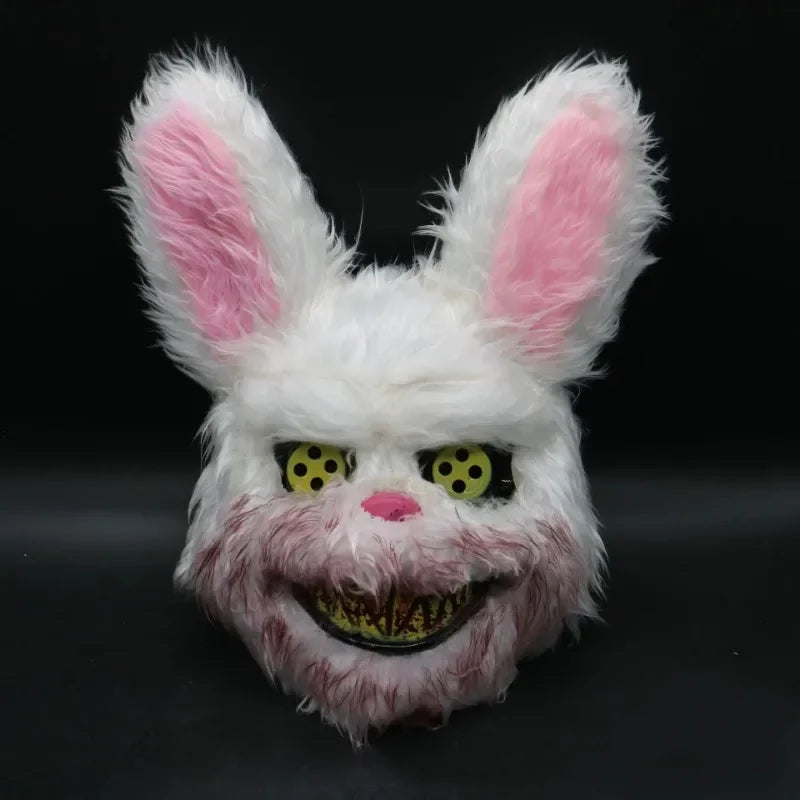 Halloween Led Bloody Plush Bunny Mask Ghost Festival Mask Realistic Bloody Bear Headgear Performance Prop Halloween Horror Mask RISE DEFENSE SYSTEMS.AI PRODUCTS