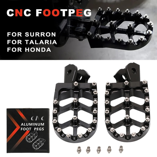 Motorcycle CNC Foot Pegs Rests Footpeg Rests Pedals For TALARIA Sur Ron Light Bee X/S For Honda CRF150F/230F Electric Dirt Bike RISE DEFENSE SYSTEMS.AI PRODUCTS