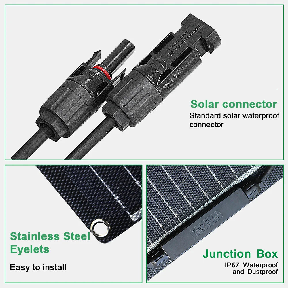 ETFE Solar Panel 18v 100w 200w 300w 400w Flexible Durable Waterproof Monocrystalline Solar Cell Solar Battery Charger RISE DEFENSE SYSTEMS.AI PRODUCTS