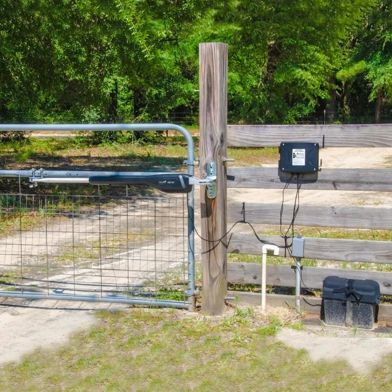 Heavy Duty Automatic Smart and Solar Ready, Single Gate Opener, Black RISE DEFENSE SYSTEMS.AI PRODUCTS