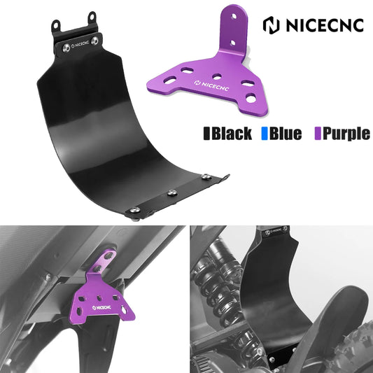 NICECNC For Surron Light Bee X S L1E Rear Shock Fender Mud Guard Dust Cover Licence Plate Holder Tail Light Mounting Bracket Kit RISE DEFENSE SYSTEMS.AI PRODUCTS