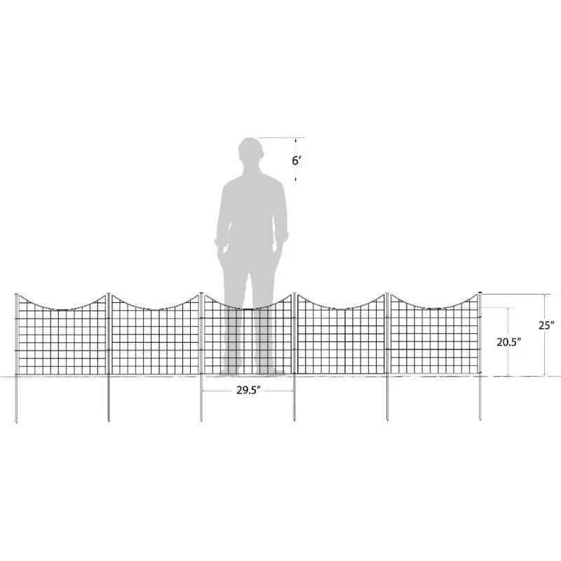 25-Inch Dog Playpen Garden Fence Metal Antirust 5 Pack RISE DEFENSE SYSTEMS.AI PRODUCTS