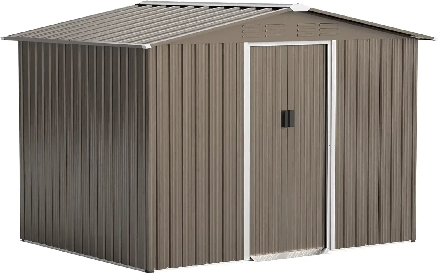 Lockable Door Metal Tool Shed with Sliding Door and Air Vents, Storage House for Gardening Tools, Metal Storage Shed for Garden RISE DEFENSE SYSTEMS.AI PRODUCTS