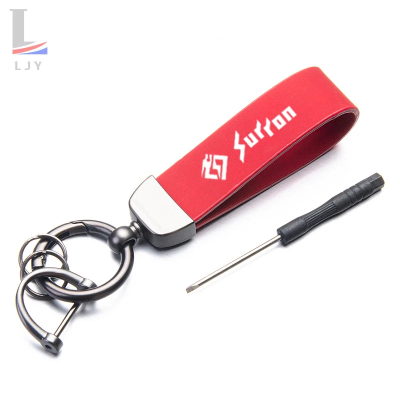 Fantastic Skin feel leather metal keychain For SURRON 48T 52T 54T 58T 64T Motorcycle accessories
