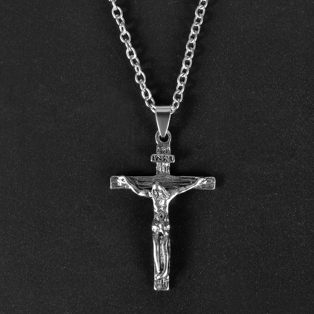Simple Love Cross Pendant Choker Necklace Charm Rhinestone Couples Jewelry Women's Neck Chain Christmas Gift Lady Necklace RISE DEFENSE SYSTEMS.AI PRODUCTS