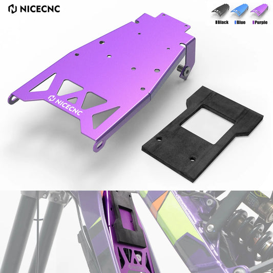 For Surron Light Bee X S L1E NICECNC Electric Dirt Bike Battery Compartment Guard Cover Front Plate Fender Controller Protector RISE DEFENSE SYSTEMS.AI PRODUCTS