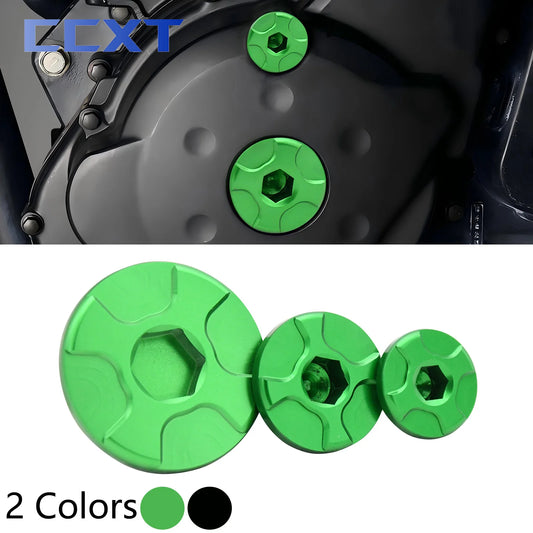 Motorcycle Crankcase Engine Timing Cover Cap Plug For Kawasaki KX250F KX450F 2009-2018 KLX450R 2008-2015 KX250 KX450 2019-2020 RISE DEFENSE SYSTEMS.AI PRODUCTS