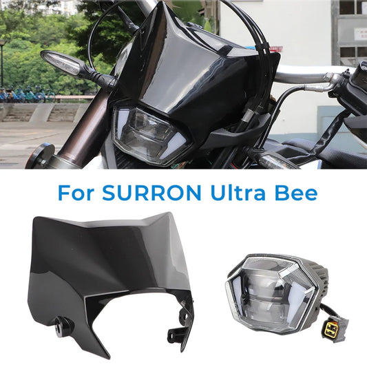 OEM Original Headlight For Surron Ultra Bee Electric Cross-country Bike Front Lamp Light Cover FUll Black UB Headlamp Cover RISE DEFENSE SYSTEMS.AI PRODUCTS