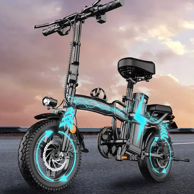 FEIVOS D001 E Bike 400W 48V 14Inch 40km/h Folding Electric Bicycle Adult Variable Speed mini Power-Assisted Bicycle RISE DEFENSE SYSTEMS.AI PRODUCTS