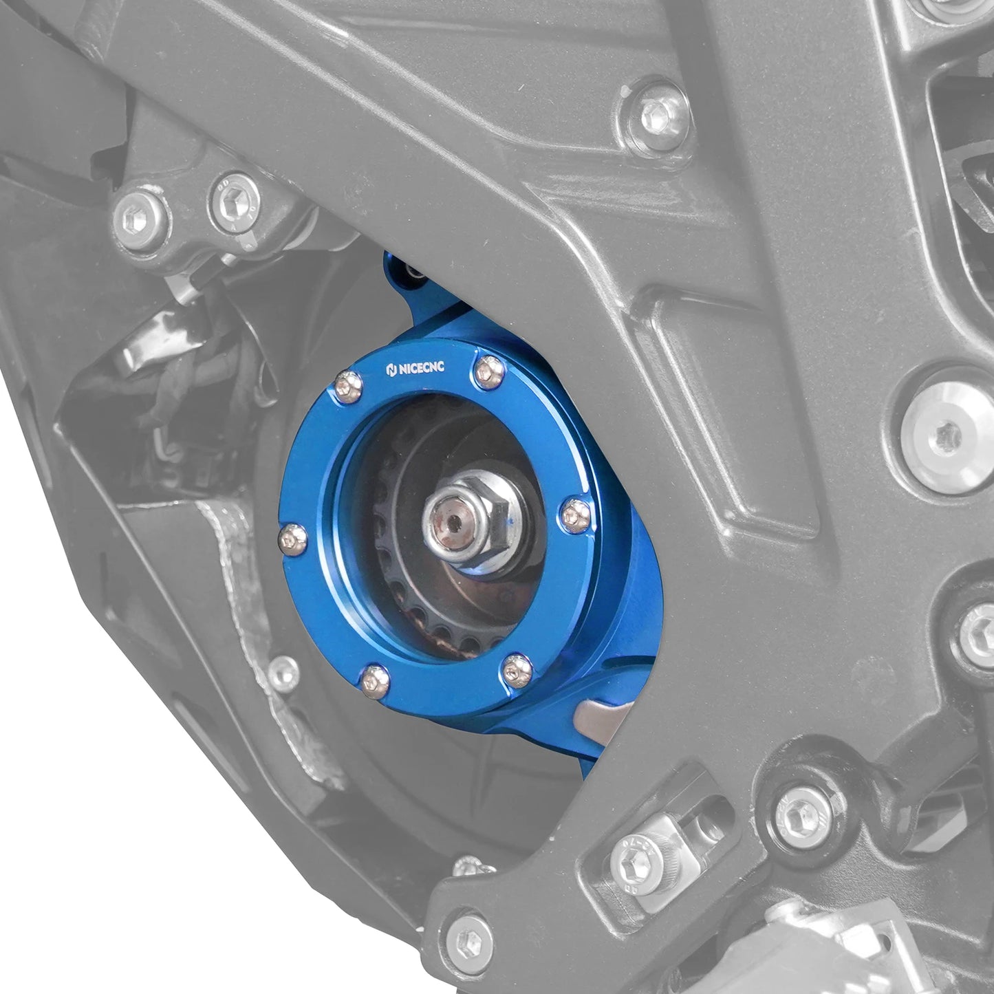 NICECNC For Surron Light Bee X Electric Bike Engine Case Saver Motor Pulley Guard Cover Light Bee S Primary Belt Pulley Nut Kit RISE DEFENSE SYSTEMS.AI PRODUCTS