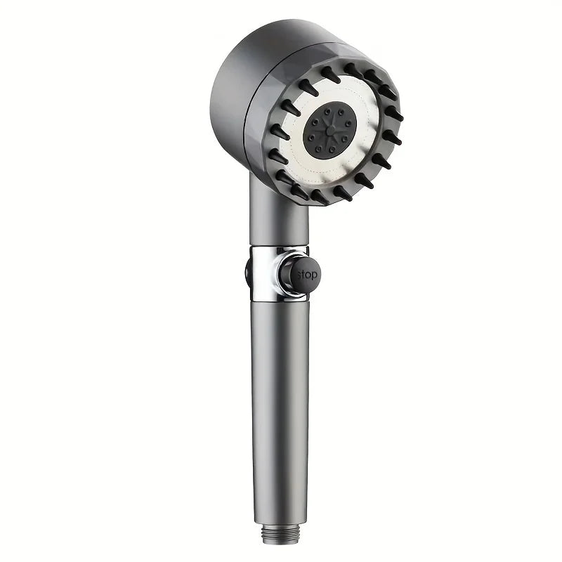 New self-contained silicone soft particle massage showerhead, three-position function adjustable pressurized showerhead. RISE DEFENSE SYSTEMS.AI PRODUCTS