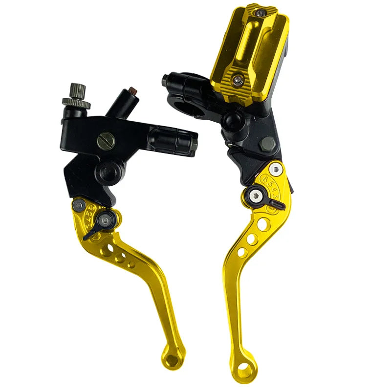 CNC One Pair 7/8" 22mm Universal Motorcycle Brake Master Cylinder Lever Cable Clutch Reservoir For Scooter Sport Dirt Bike RISE DEFENSE SYSTEMS.AI PRODUCTS