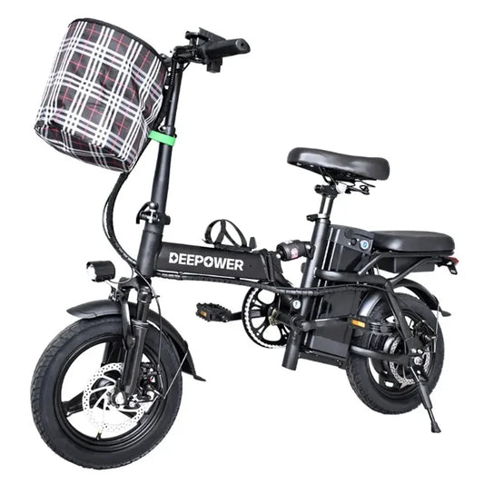 Electric Bike For Adults 600W Peak Motor, 20 Mph Folding Ebike, 14" Adults Electric Bicycles,3 Levels Assist,Multi-Shock Ebike, RISE DEFENSE SYSTEMS.AI PRODUCTS