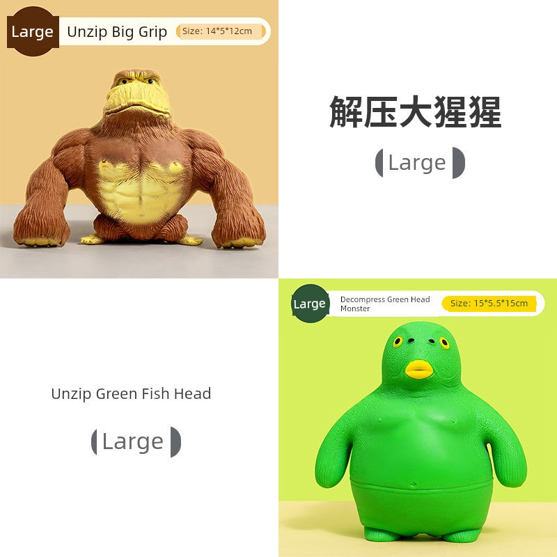 Internet Celebrity Funny Fun Pressing Vent Toy Gorilla RISE DEFENSE SYSTEMS.AI PRODUCTS