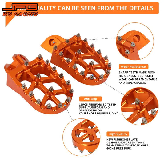 Foot Shift Pedal Set Motorcycle Accessories CNC Gear Shifter Pedals Footrests Footpegs For KTM SX SXF XC XCW EXC Dirt Pit Bike RISE DEFENSE SYSTEMS.AI PRODUCTS