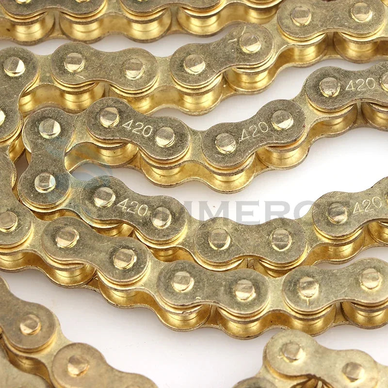 Motorcycle 420 Chains 76/108/126/140 Links Drive Chain Link For 50cc 70cc 90cc 110cc 125cc Pit Dirt Bike Scooter ATV Buggy Quad RISE DEFENSE SYSTEMS.AI PRODUCTS