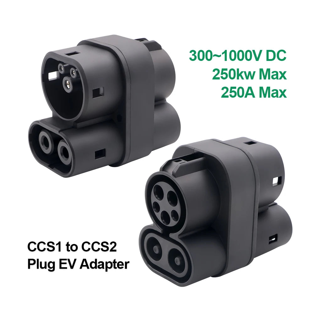 Chiefleed CCS1 to CCS2 EV DC 1000V 250A CCS1 To CCS2 Plug Charging Connectors Adaptor EVCharger Connector AdapterCar Accessories RISE DEFENSE SYSTEMS.AI PRODUCTS
