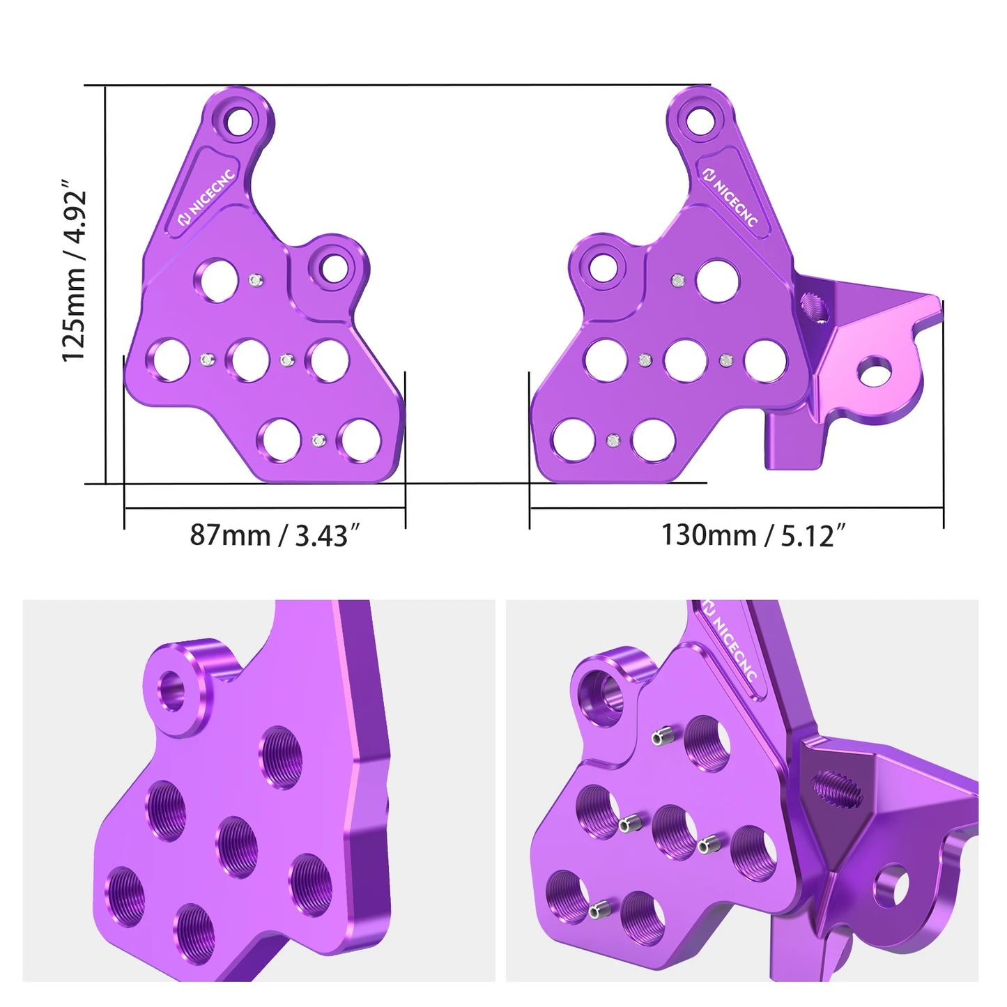 For Surron Light Bee X S L1E LBX Segway X160 X260 NICECNC Electric Dirt Bike Foot Pegs Mount Bracket Footrest Support Brace Kit RISE DEFENSE SYSTEMS.AI PRODUCTS