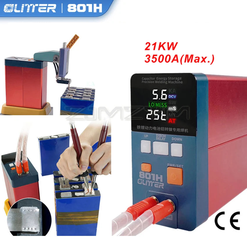 801H Spot Welding Machine 21KW 3500A Pulse Butt Welder 110-240V Power Battery Aluminum Nickel Single Battery Spot Welder RISE DEFENSE SYSTEMS.AI PRODUCTS