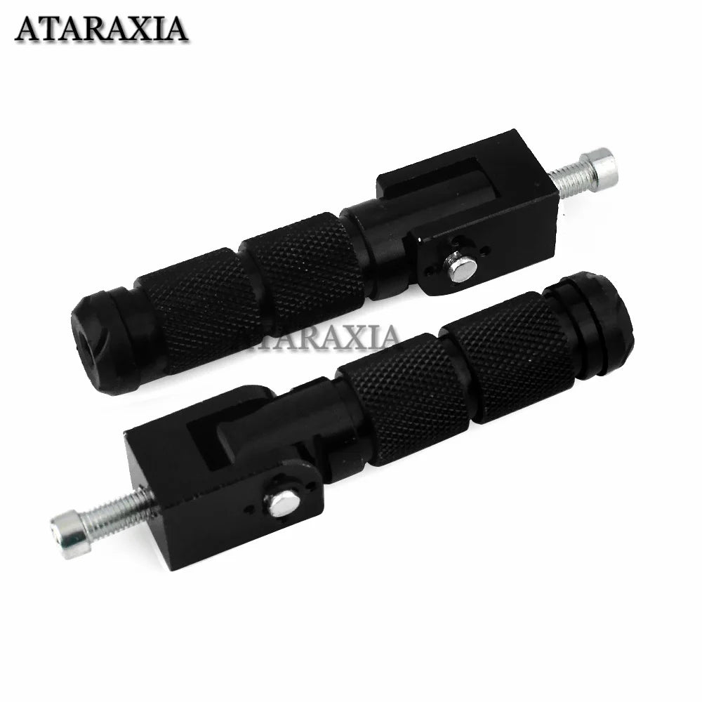 M8 Universal Motorcycle Motor Bike Folding Footrests Footpegs Foot Rests Pegs Rear Pedals Set CNC Aluminum Motorcycle Part RISE DEFENSE SYSTEMS.AI PRODUCTS