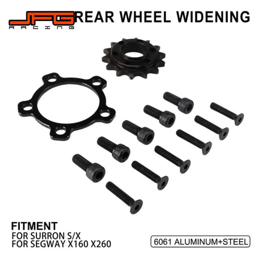 Motorcycle Rear Wheel Widening Parts Chain Sprocket Screw For SURRON Lightbee Ligt Bee S X SEGWAY X160 X260 Electric Dirt Bike RISE DEFENSE SYSTEMS.AI PRODUCTS