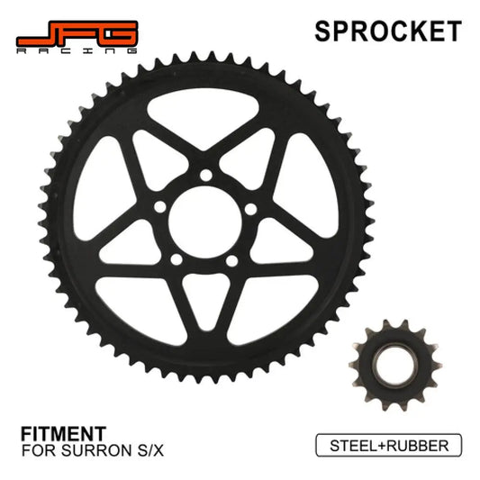 Motorcycle Accessories Front 14T Rear 240mm Sprocket Mute For Sur Ron Surron Lightbee Light Bee S X Electric Vehicle Dirt E-Bike RISE DEFENSE SYSTEMS.AI PRODUCTS