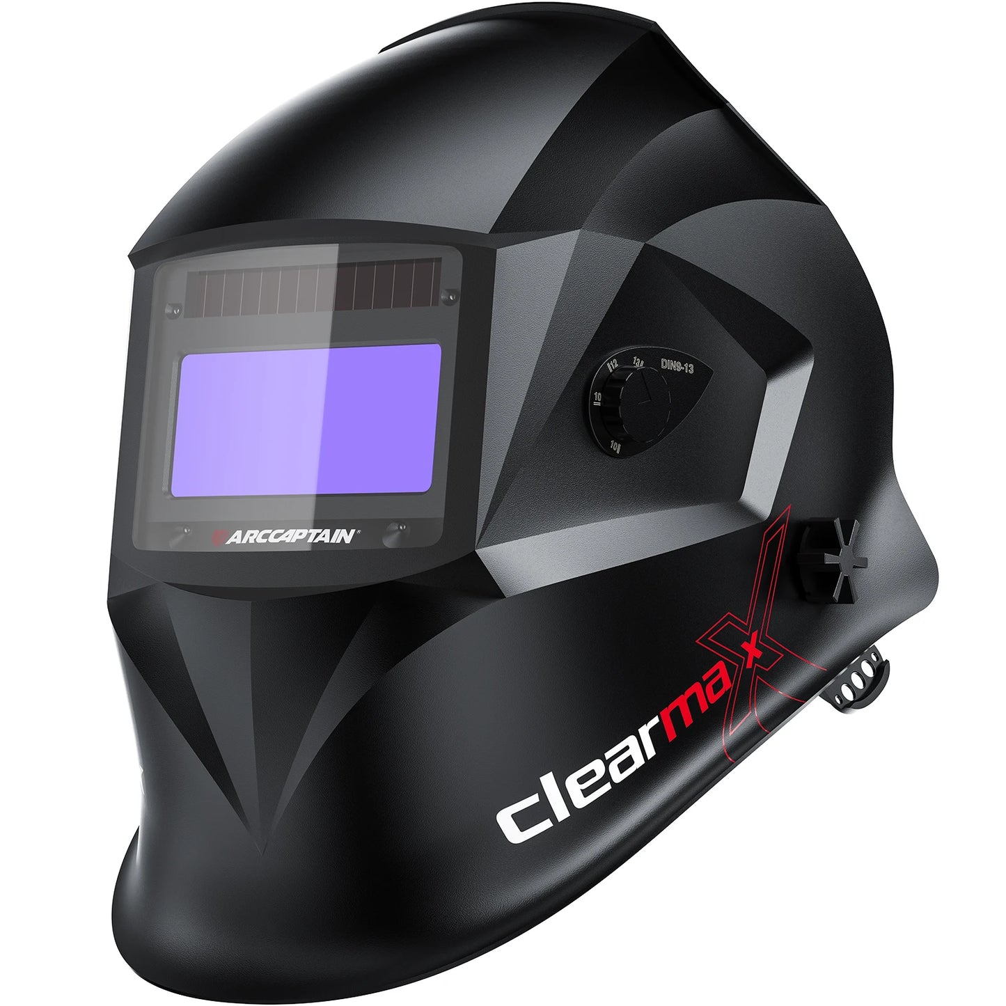 ARCCAPTAIN Welding Helmet Welder Mask Chameleon Large View True Color Solar Power Auto Darkening Welding For Arc Weld Grind Cut RISE DEFENSE SYSTEMS.AI PRODUCTS