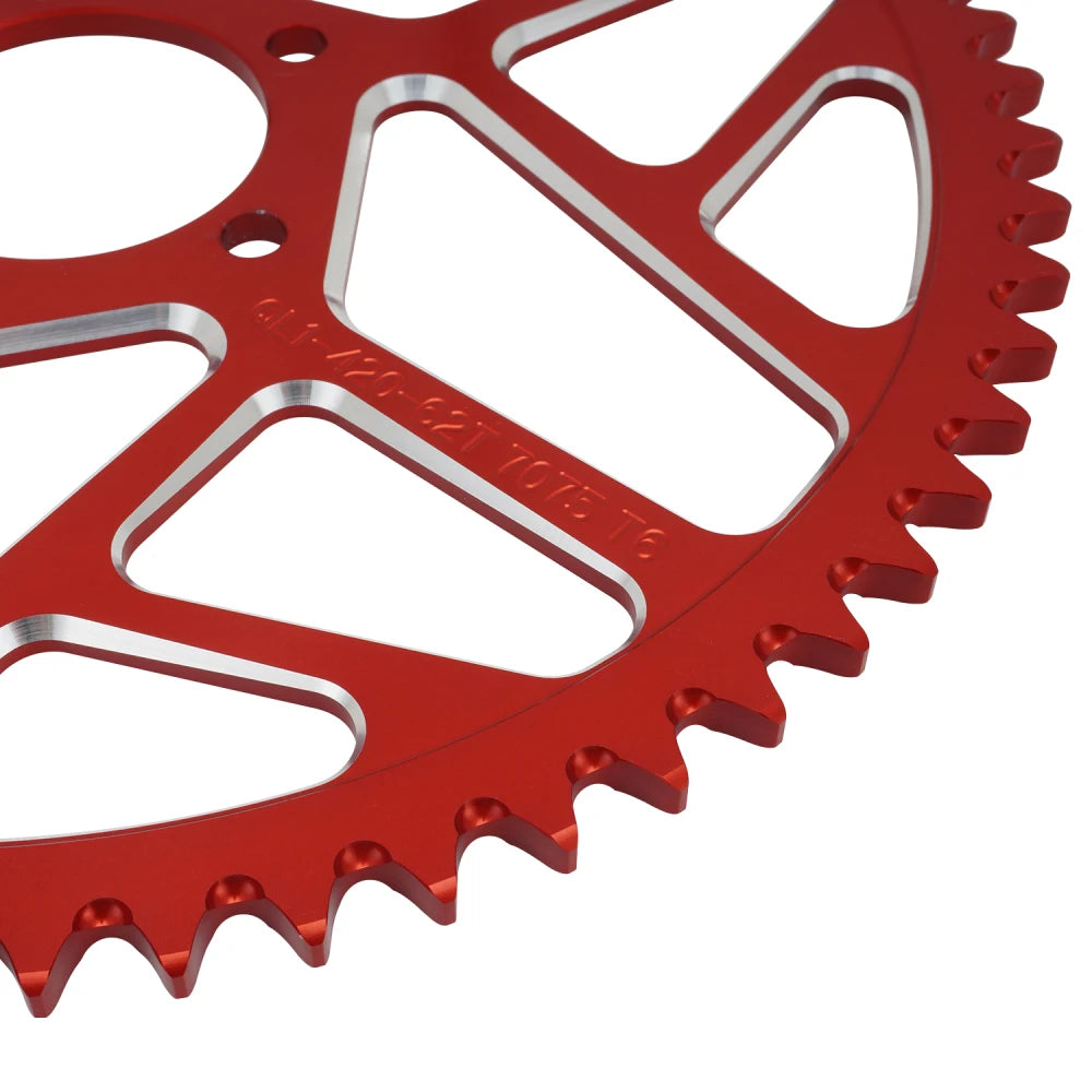62T Chain Sprocket For Sur-Ron Surron Light Bee S X For Talaria Sting For Segway X160 X260 7075 Aluminum Alloy Motorcycle RISE DEFENSE SYSTEMS.AI PRODUCTS