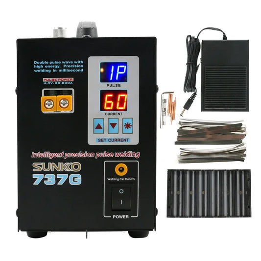 SUNKKO 737G Battery Spot Welder 4.3KW High Power Automatic Spot Welding Machine For 18650 Lithium Batteries Pulse Spot Welders RISE DEFENSE SYSTEMS.AI PRODUCTS