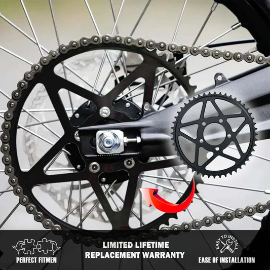 Anodized Billet 48T Racing Sprocket For Sur Ron Segway X160 X260 48 Tooth Rear Sprocket RISE DEFENSE SYSTEMS.AI PRODUCTS