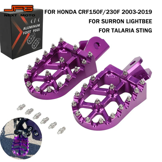 Motorcycle CNC Foot Pegs Rests Footpeg Rests Pedals For TALARIA Sur Ron Light Bee X/S For Honda CRF150F/230F Electric Dirt Bike RISE DEFENSE SYSTEMS.AI PRODUCTS