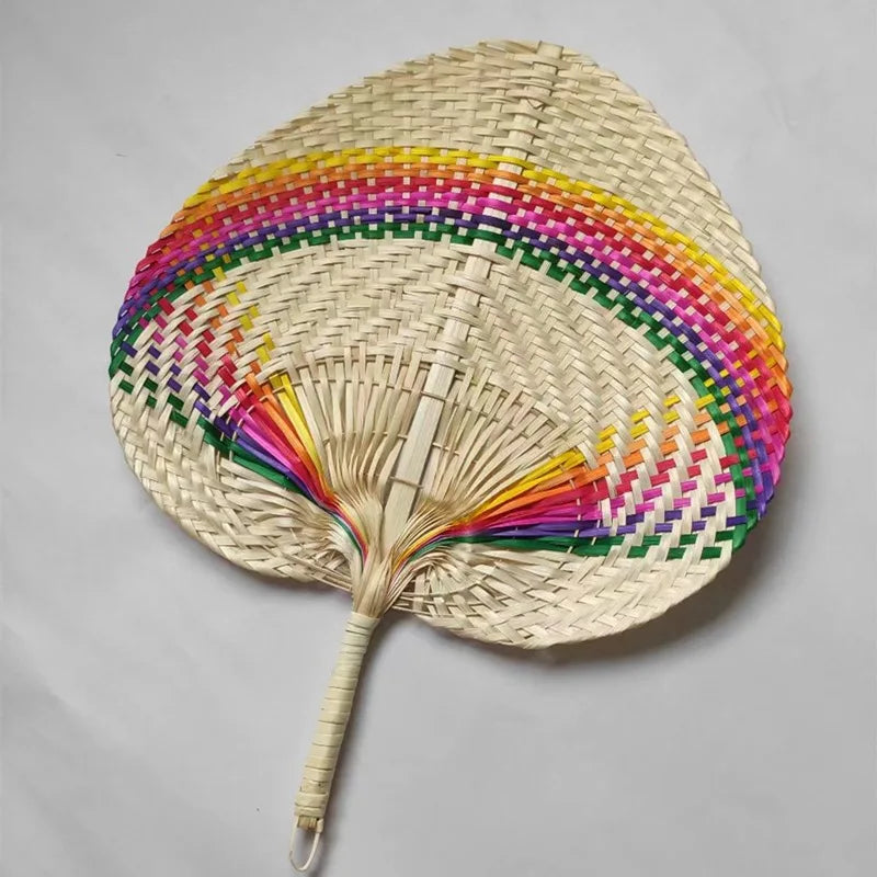 1pc  Woven Bamboo Hand Fans Wedding Favors for Guests Boho Fan Wall Decoration Raffia Folding Hand Fans Abanicos De Mano RISE DEFENSE SYSTEMS.AI PRODUCTS