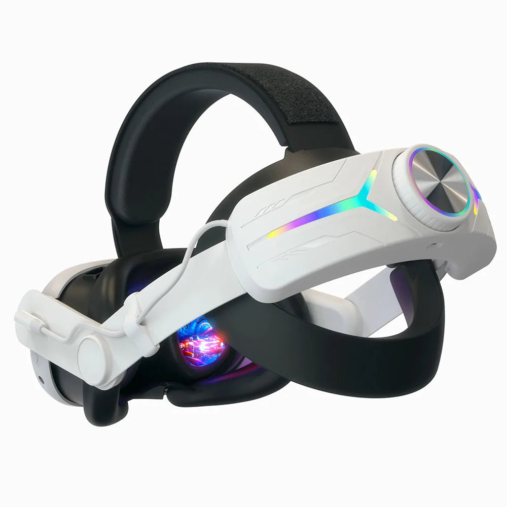 RGB Adjustable VR Head Band LED Backlight VR Lightweight Replacement Strap 8000mAh Rechargeable Comfort for Meta Quest 3 Headset RISE DEFENSE SYSTEMS.AI PRODUCTS