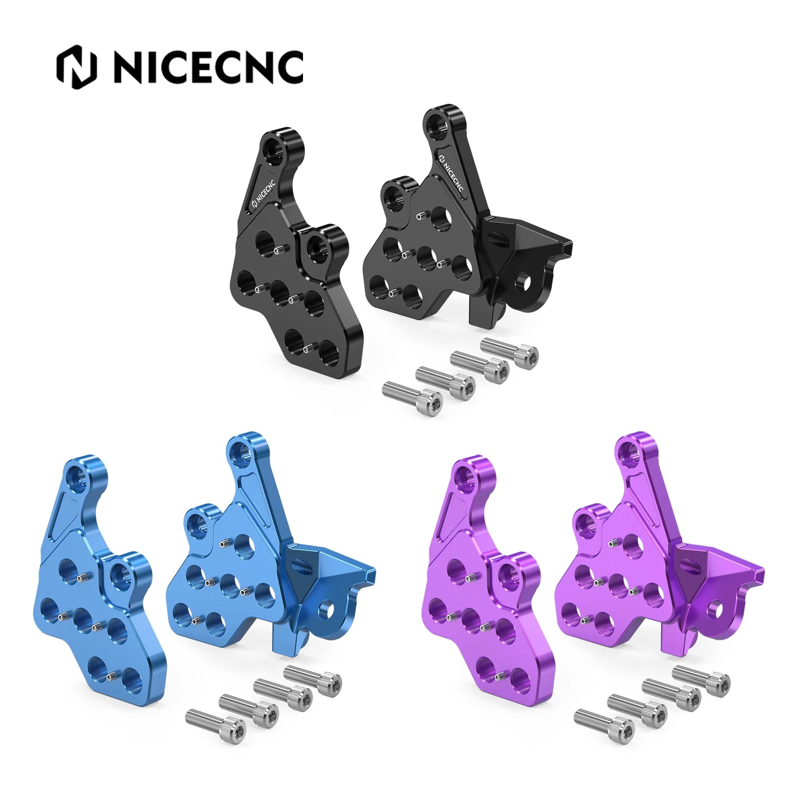 NICECNC Aluminum Foot Pegs Footrest Bracket Package For SUR-RON Surron light bee X S L1E Segway X160 X260 Electric Dirt Bike RISE DEFENSE SYSTEMS.AI PRODUCTS