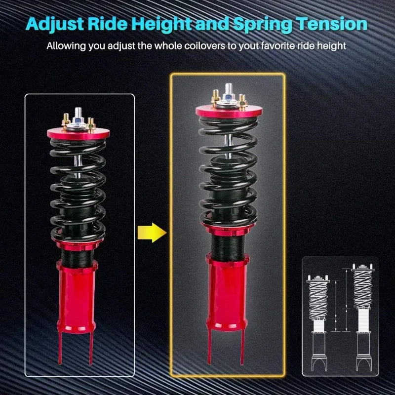 Christmas.Coilovers for Honda Civic 1989-2000, CRX 1989-1991, Delsol 1993-1997, for Acura Integra 1994-2001, Adjustable Height C RISE DEFENSE SYSTEMS.AI PRODUCTS