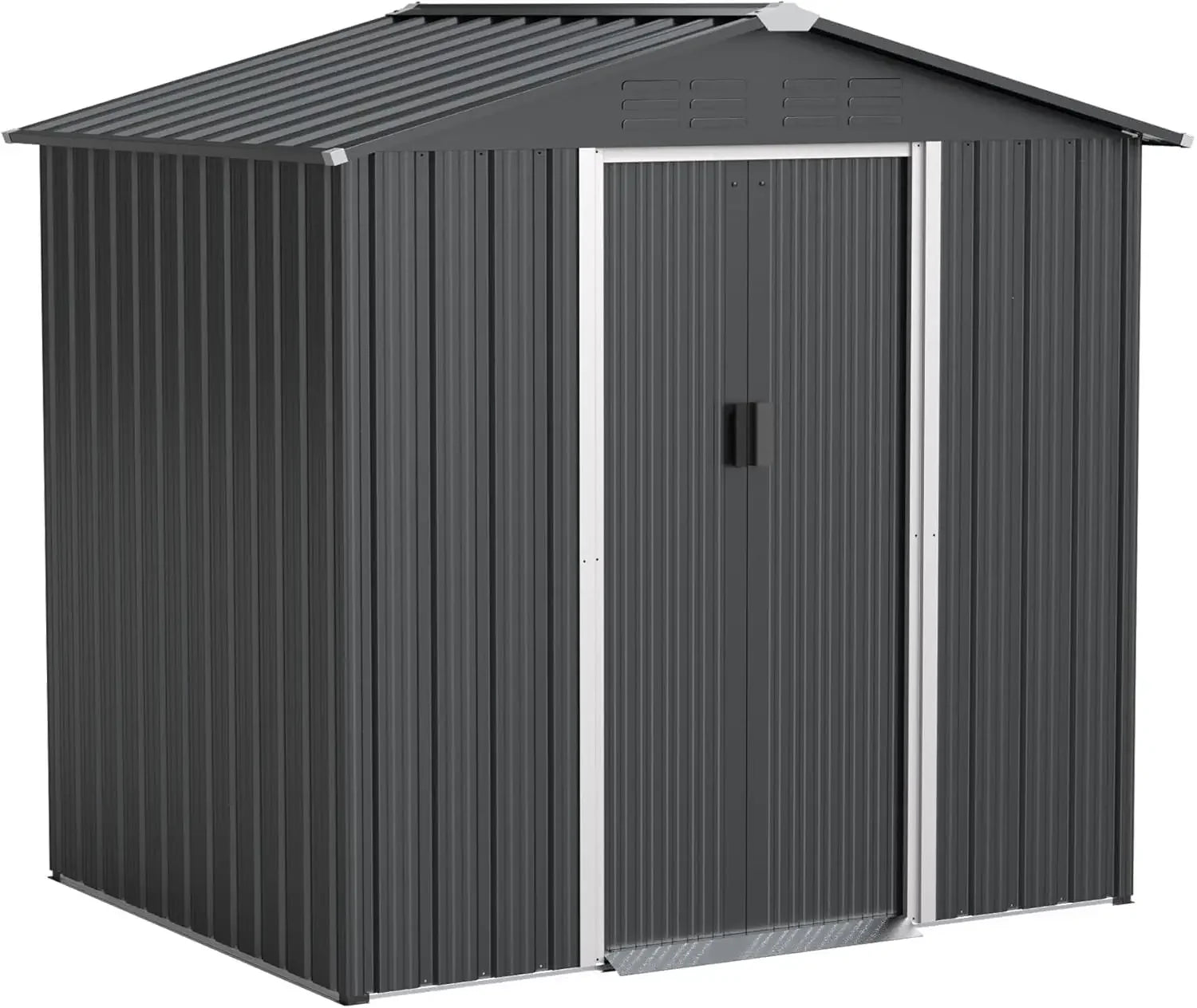 Lockable Door Metal Tool Shed with Sliding Door and Air Vents, Storage House for Gardening Tools, Metal Storage Shed for Garden RISE DEFENSE SYSTEMS.AI PRODUCTS