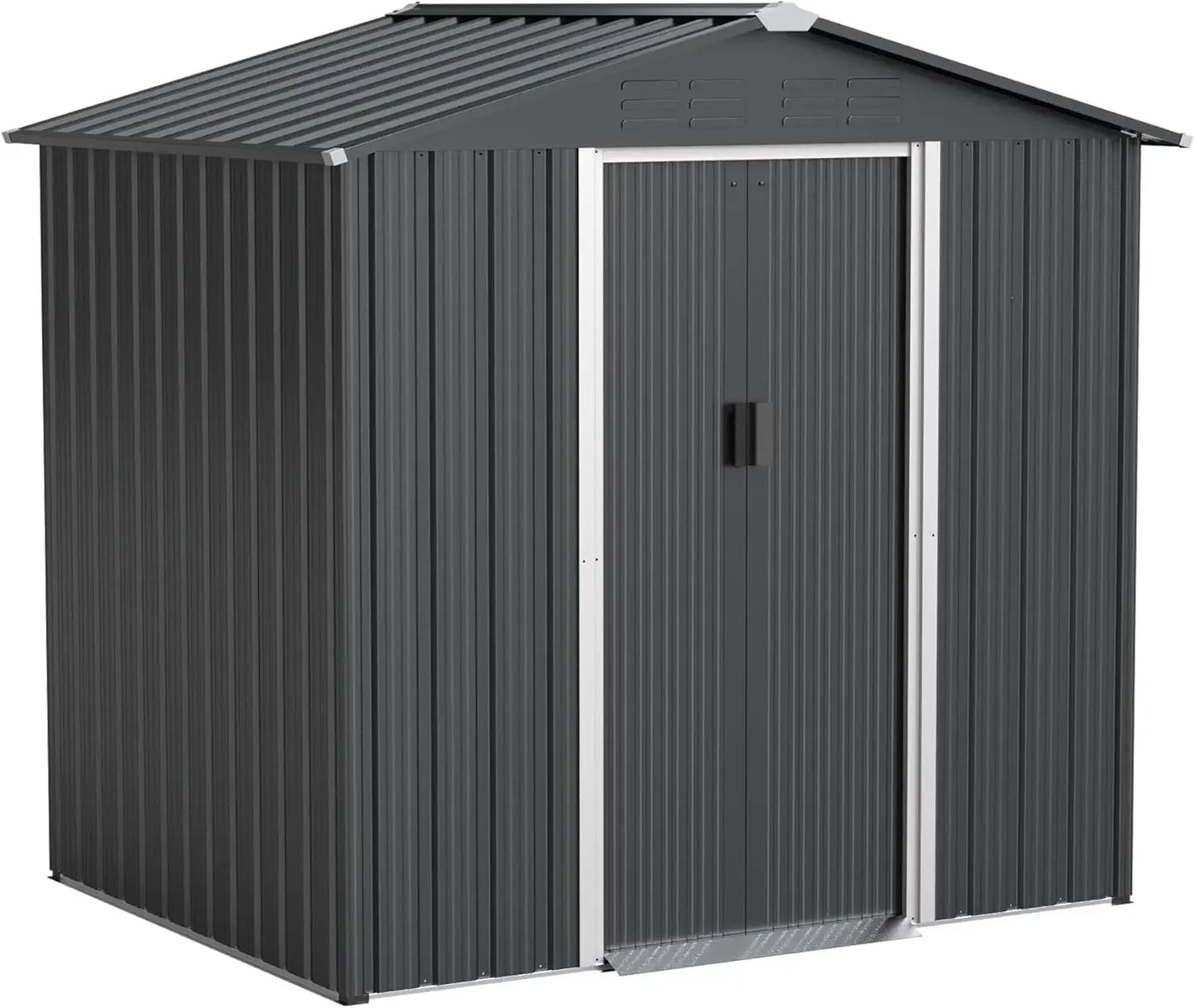 Lockable Door Metal Tool Shed with Sliding Door and Air Vents, Storage House for Gardening Tools, Metal Storage Shed for Garden RISE DEFENSE SYSTEMS.AI PRODUCTS