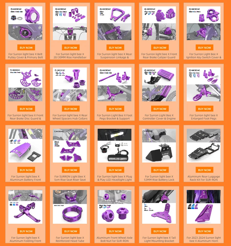 For Surron Light Bee X Front Rear Brake Levers & Brake Reservoir Covers For SUR-RON Light Bee S Light Bee L1E Segway X160 X260 RISE DEFENSE SYSTEMS.AI PRODUCTS