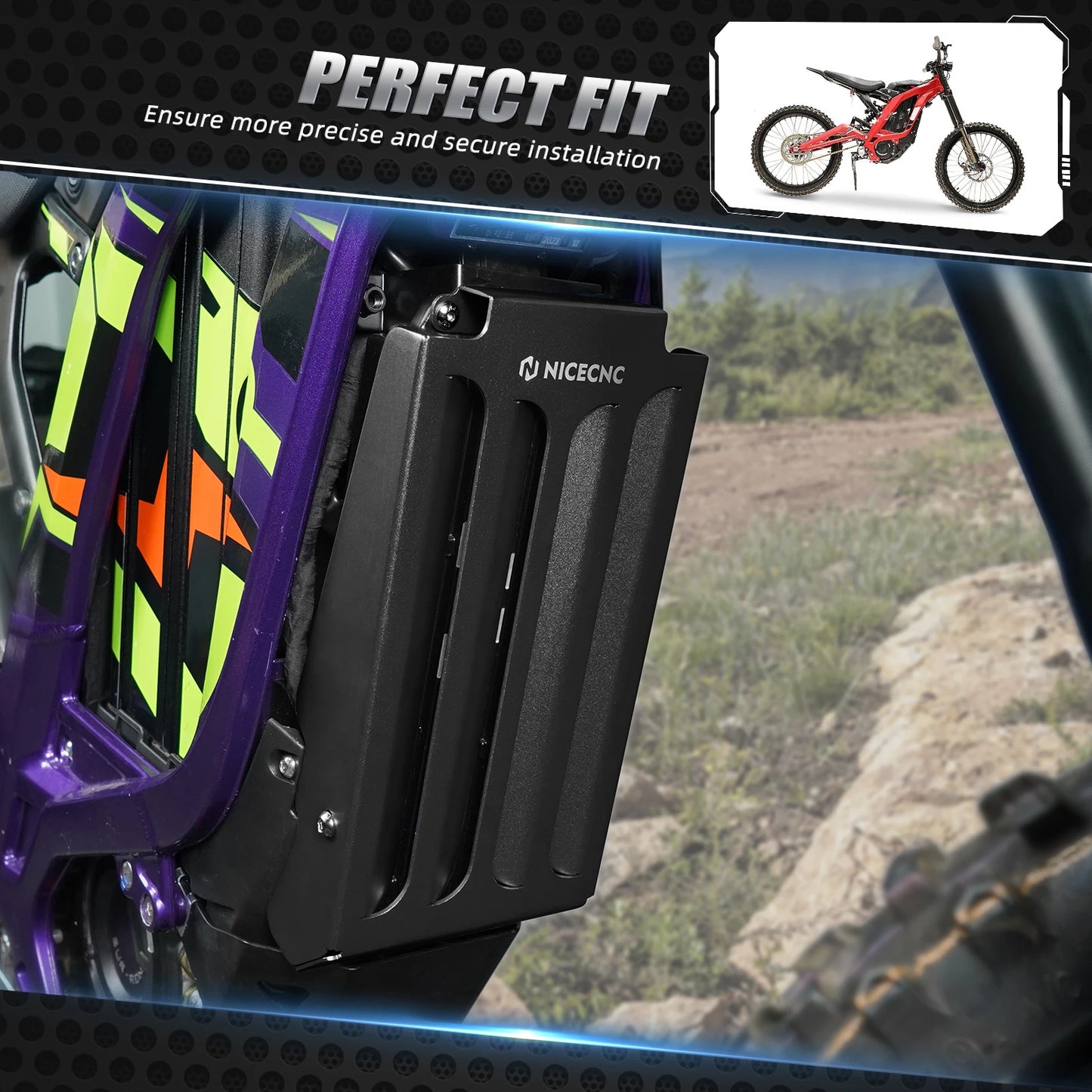 Aluminum Controller Cover & Engine Chassis Guard For SUR-RON Surron Light Bee X S L1E Segway X160 X260 Electric Dirt Bike 2024 RISE DEFENSE SYSTEMS.AI PRODUCTS