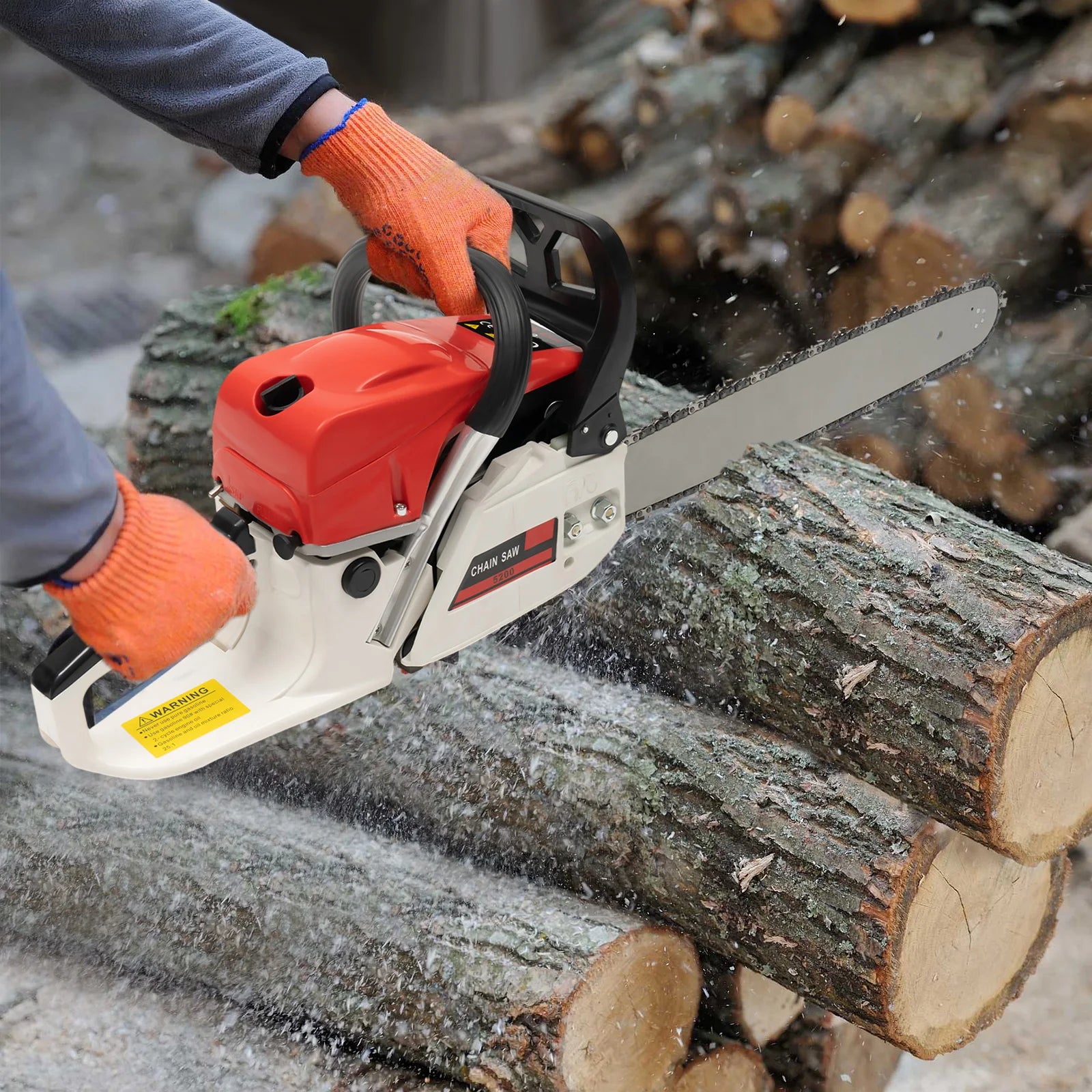 20 Inches 52cc Gasoline Chain Saw Gas-Powered Cordless Chainsaw for Cutting Wood Garden Tools RISE DEFENSE SYSTEMS.AI PRODUCTS