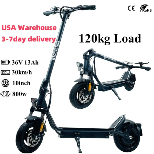 USA Adult 10inch Tubeless Tires 30km/h Speed 18.6mph 40KM Long Range 36V 13Ah 800W Electric Scooter Trottinettes Electriques RISE DEFENSE SYSTEMS.AI PRODUCTS