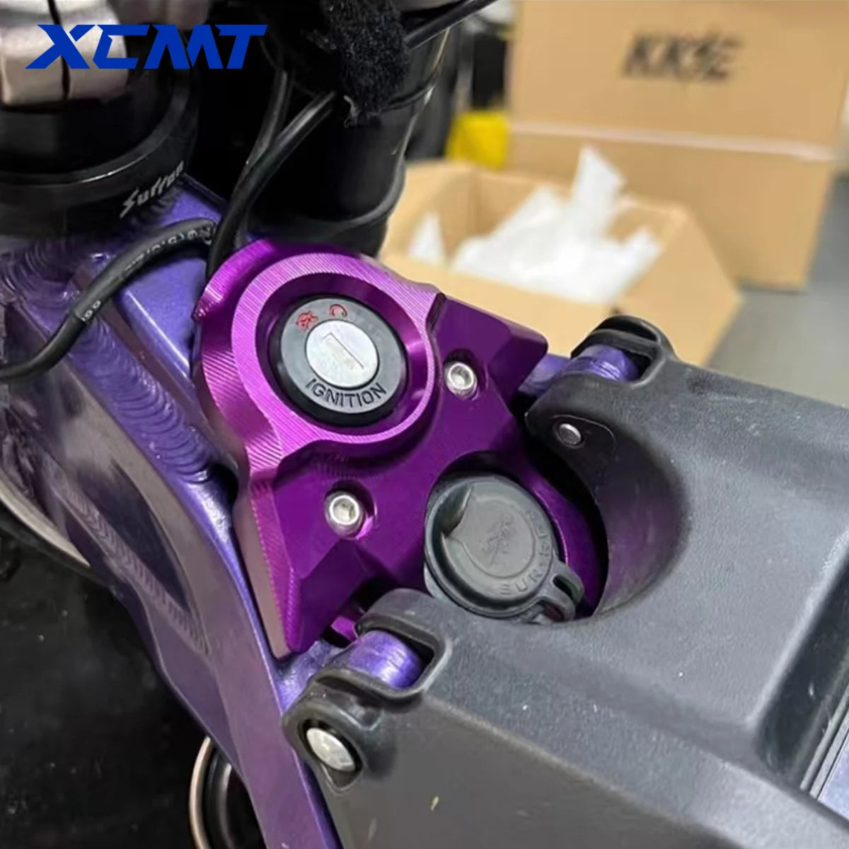 Surron Parts Motorcycle Central Control Decoration Ignition Cover CNC Aluminum Motocross For SUR-RON Light Bee Electric Bike RISE DEFENSE SYSTEMS.AI PRODUCTS
