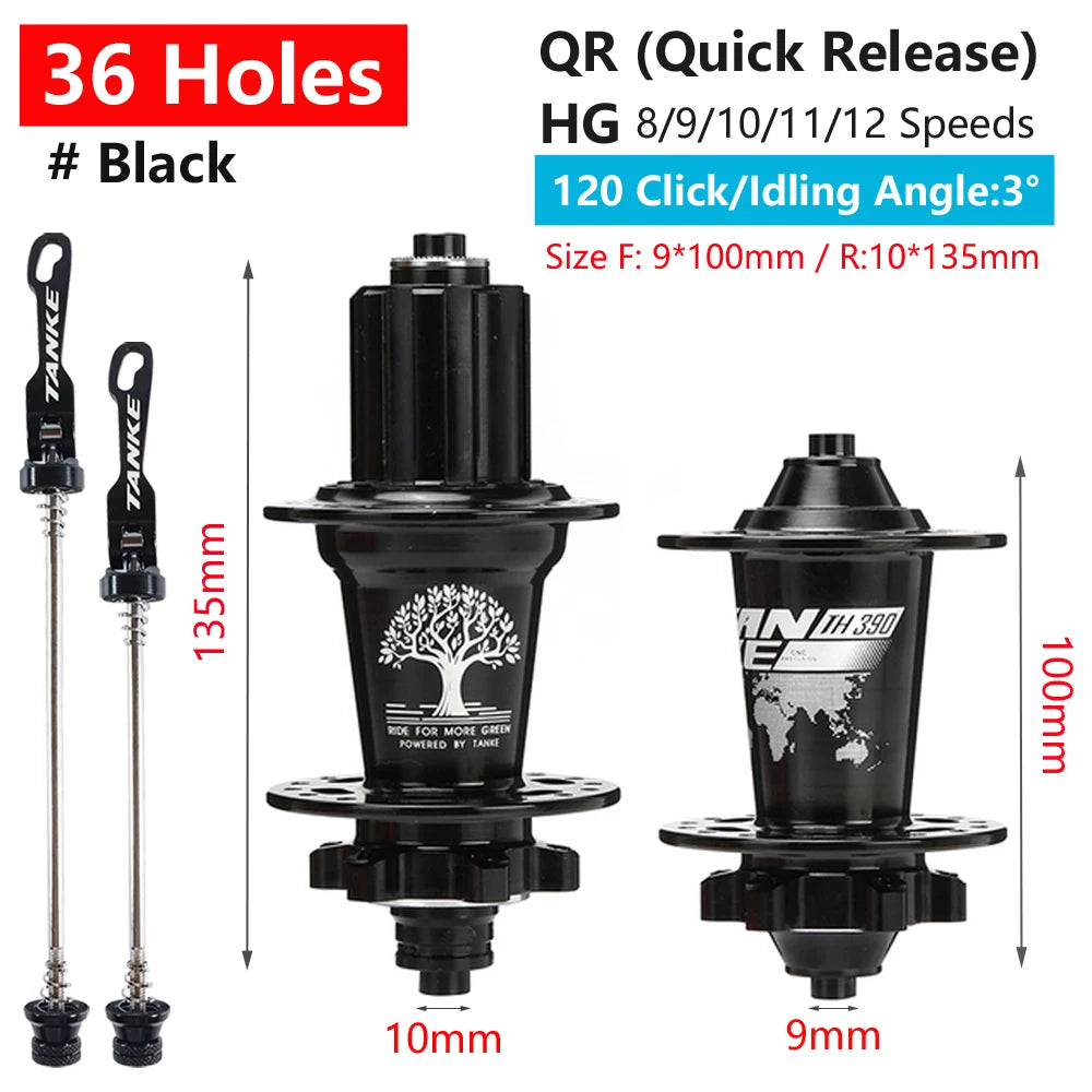 TANKE 120 Click Hub 6 Bearing MTB Mountain Bike Hub Front Rear Thru HG 28 32 36 Holes Disc Brake Bicycle Hubs 8 9 10 11 12 Speed RISE DEFENSE SYSTEMS.AI PRODUCTS