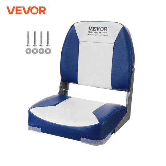 VEVOR Boat Seat 18.9" Low Back Boat SeatFolding Boat Chair with Thickened Sponge Padding and Hinge Fold-Down Boat Captain Chair RISE DEFENSE SYSTEMS.AI PRODUCTS