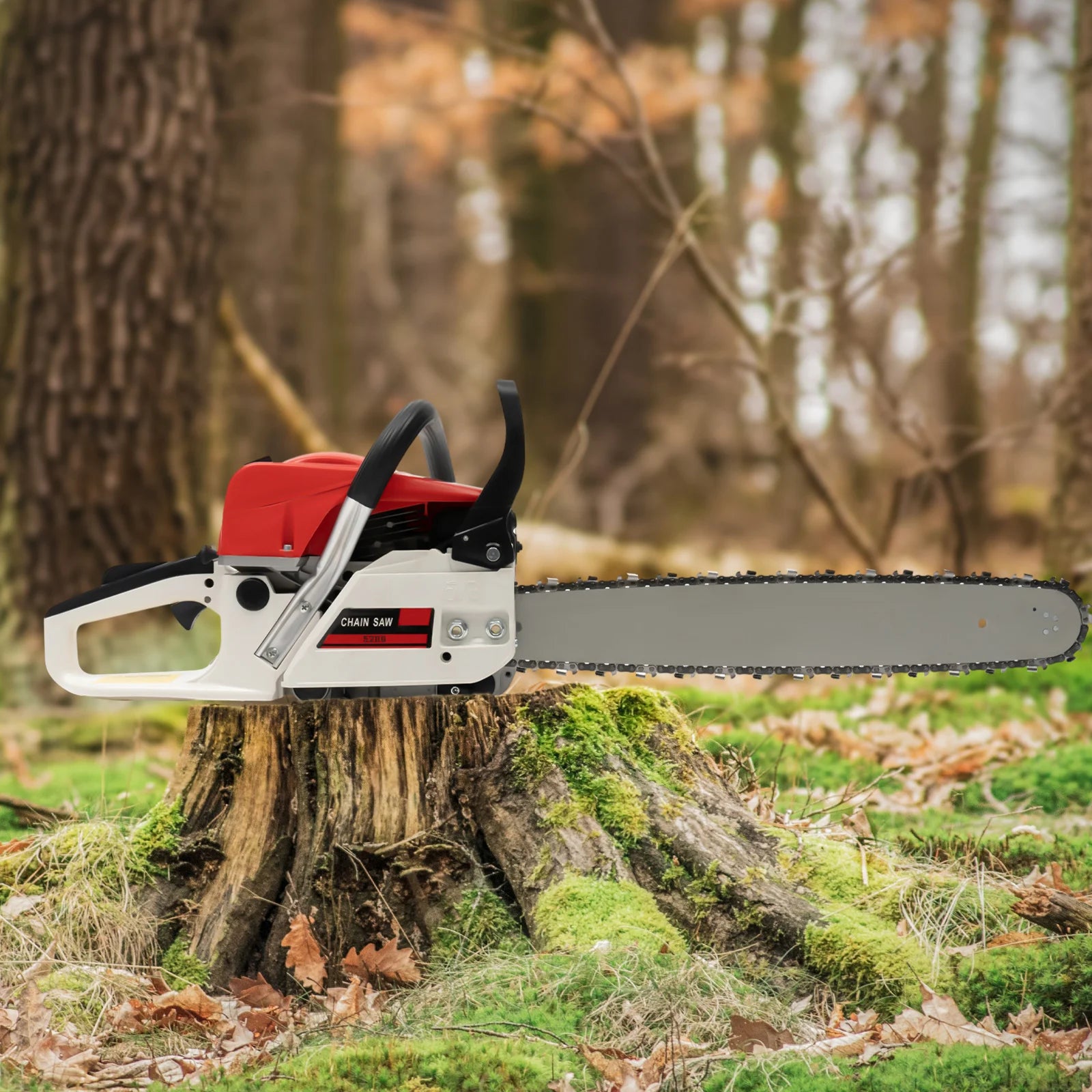 20 Inches 52cc Gasoline Chain Saw Gas-Powered Cordless Chainsaw for Cutting Wood Garden Tools RISE DEFENSE SYSTEMS.AI PRODUCTS