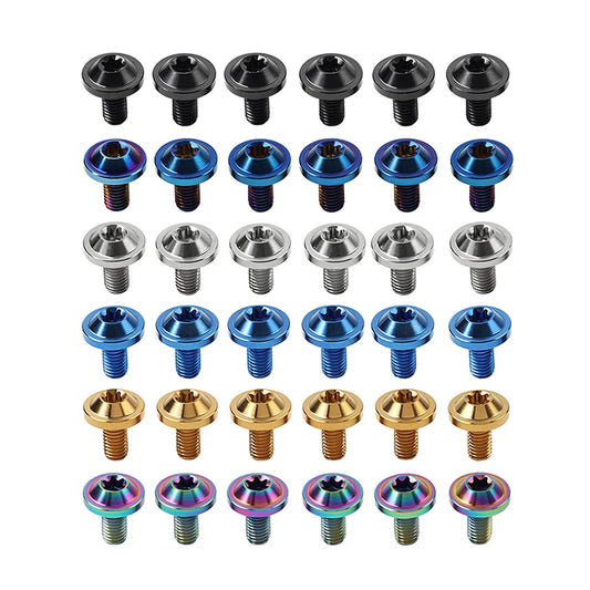 6pcs M6x10mm Titanium Alloy Bolts Truss Torx Head Screws Universal For Bike Motorcycle RISE DEFENSE SYSTEMS.AI PRODUCTS