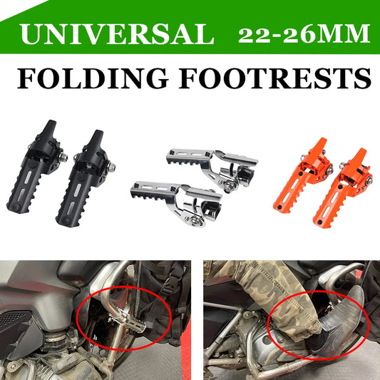 For BMW R1250GS R 1200 1250 GS ADV Adventure LC HP GSA 2013 - 2024 Motorcycle Highway Front Foot Pegs Folding Footrests Clamps RISE DEFENSE SYSTEMS.AI PRODUCTS