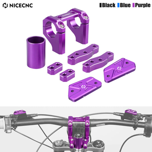 NICECNC For Surron Light Bee X S L1E Electric Dirt Bike Front Handlebar Bar Riser Mount Bracket Front Rear Brake Reservoir Cover RISE DEFENSE SYSTEMS.AI PRODUCTS